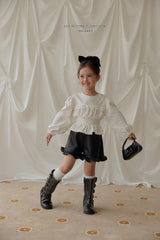 ［Melikey］Leather frill short pants