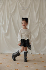 ［Melikey］Leather frill short pants
