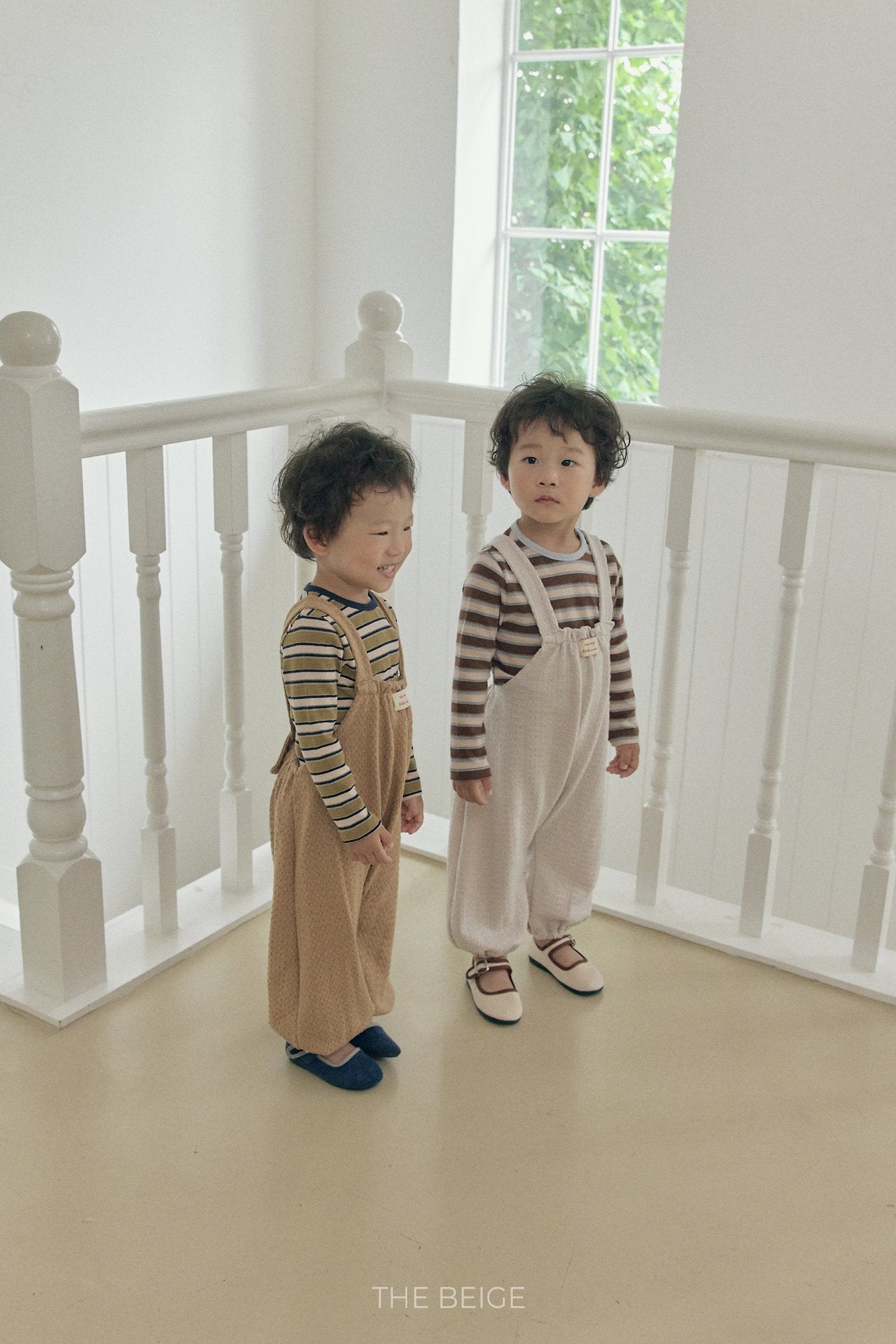 ［The beige］Multi Stripe Tee