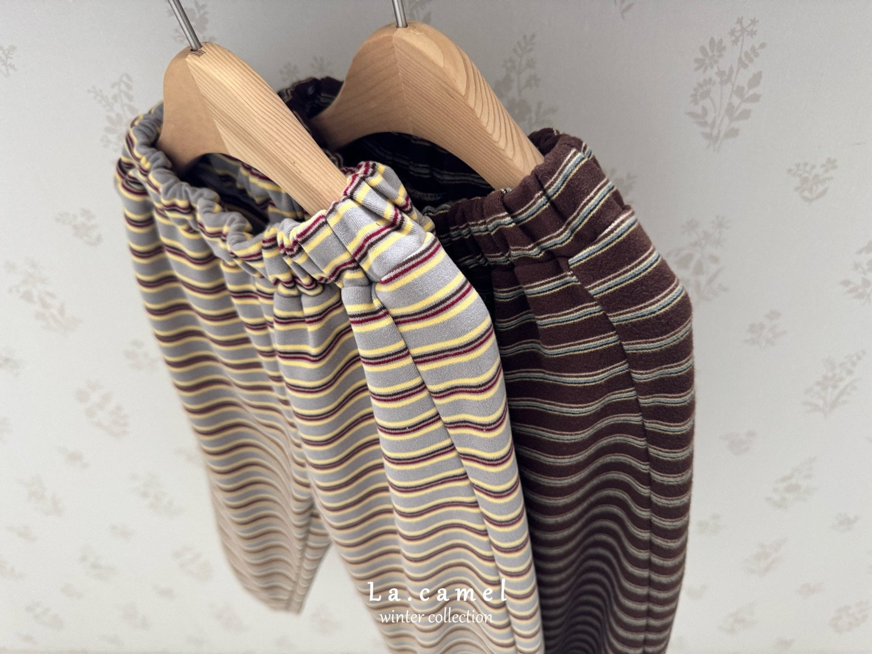 ［La.camel］Stripe warm pants