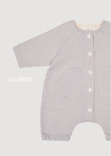 ［valubebe］Mini check rompers