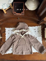 ［marron］Lace ribbon hood tops