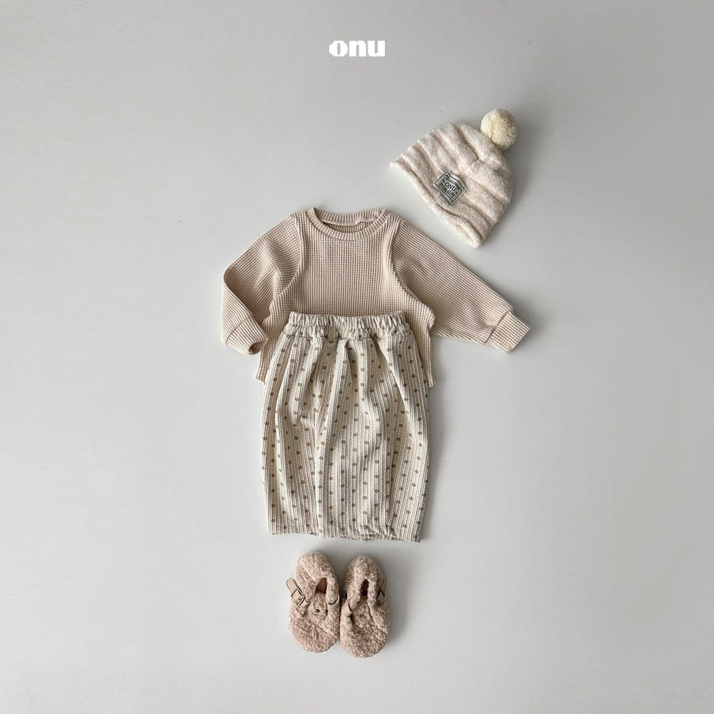 ［onu］Dot corduroy ankle pants