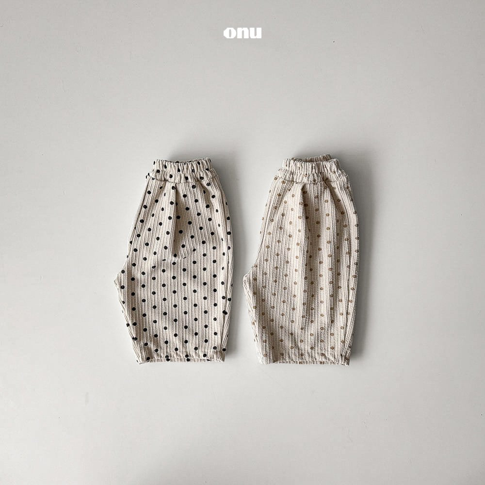 ［onu］Dot corduroy ankle pants