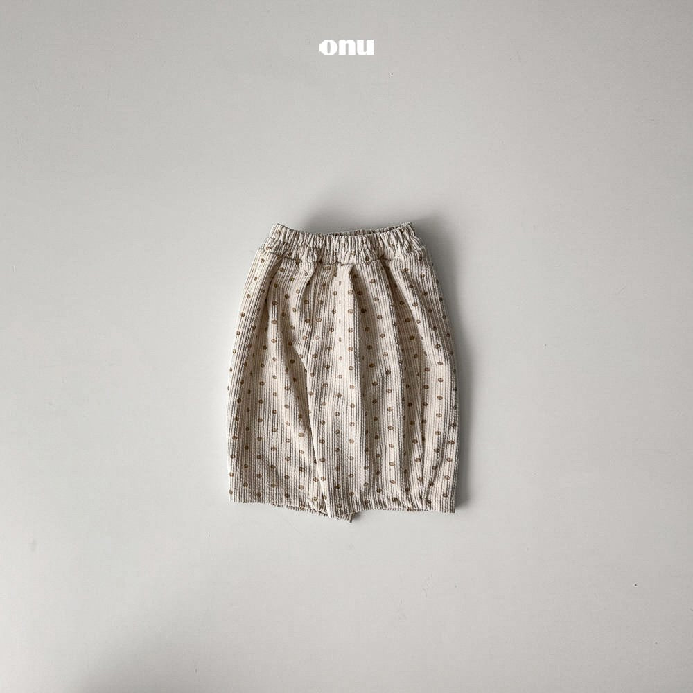 ［onu］Dot corduroy ankle pants