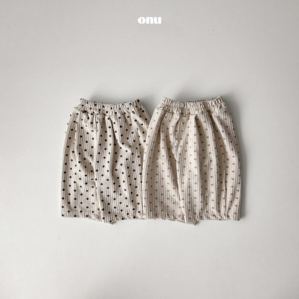 ［onu］Dot corduroy ankle pants