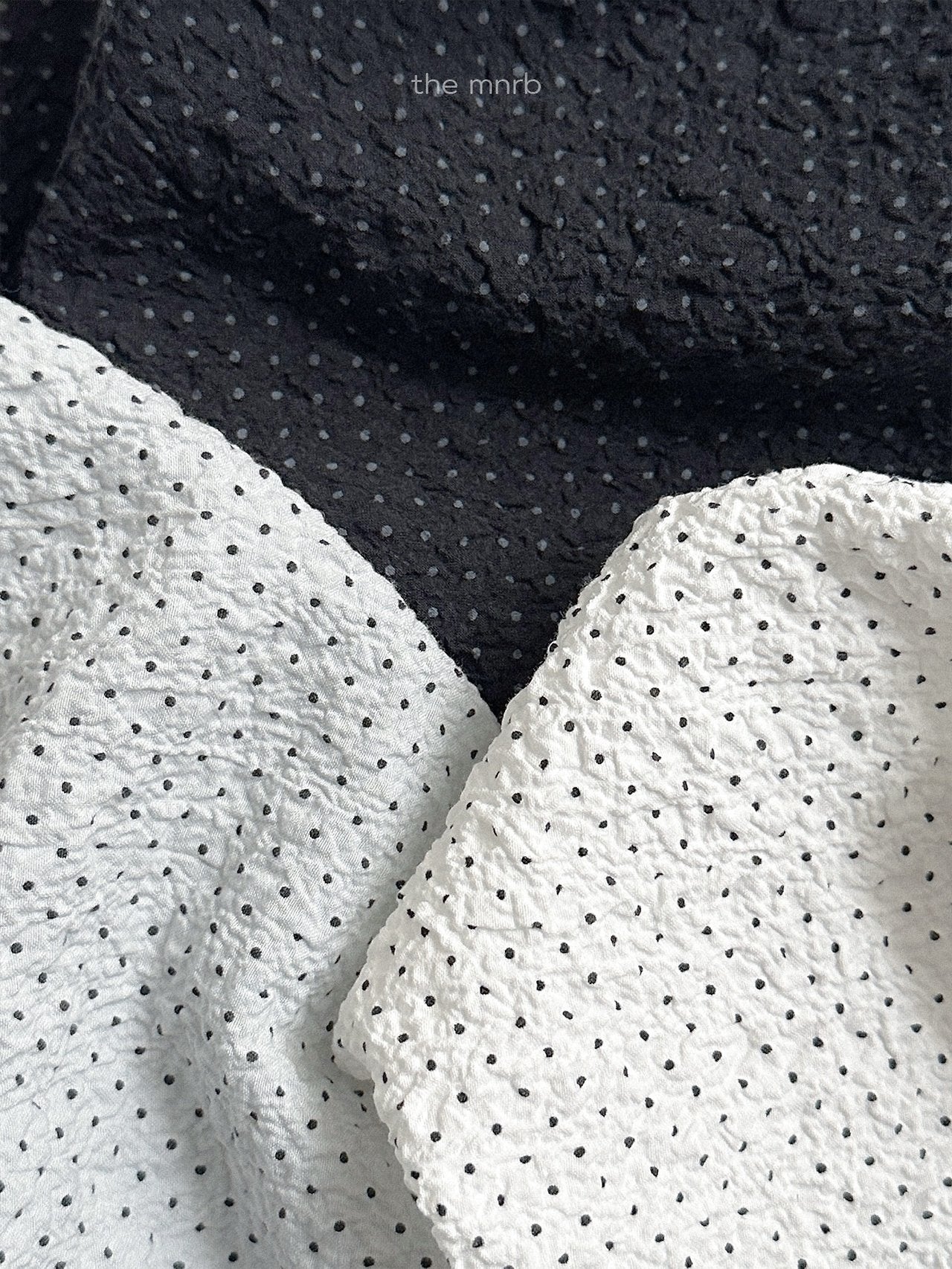 ［minirobe］Dot crinkle blouse