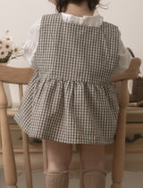 ［mimi market］Rona check suspender one-piece