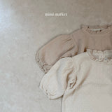 ［mimi market］Neck frill dot blouse