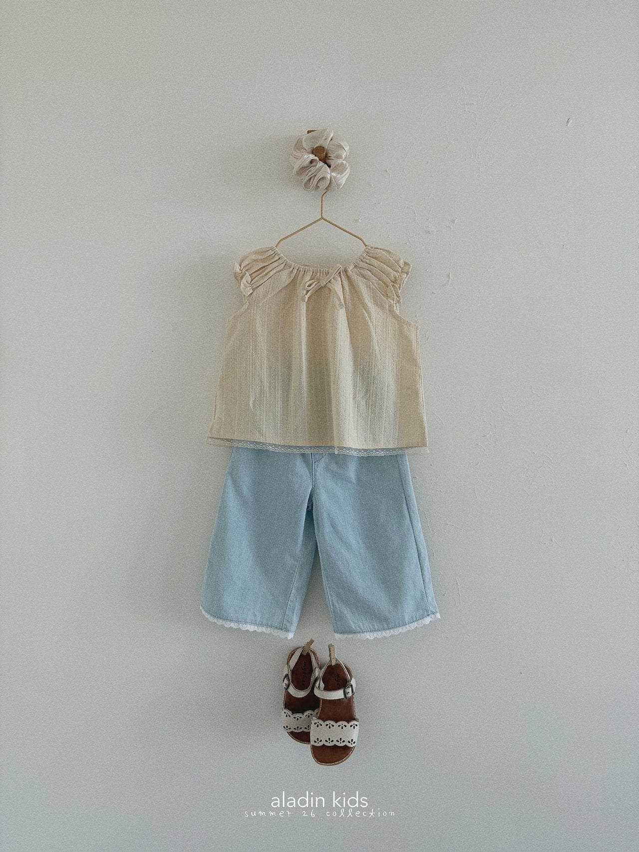 ［aladin］Lace denim pants