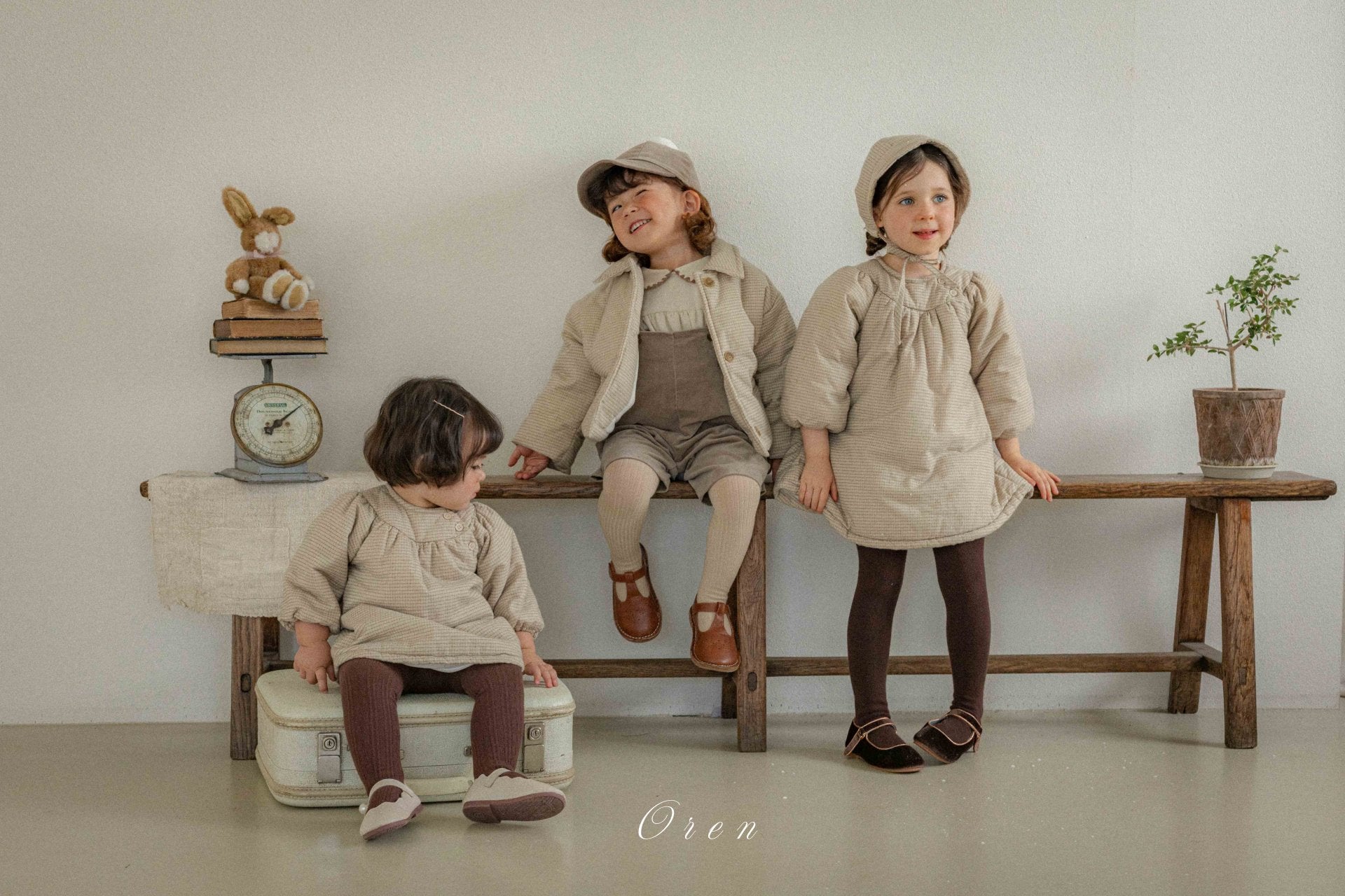 ［OREN］Baguette check padding jumper (3oz)