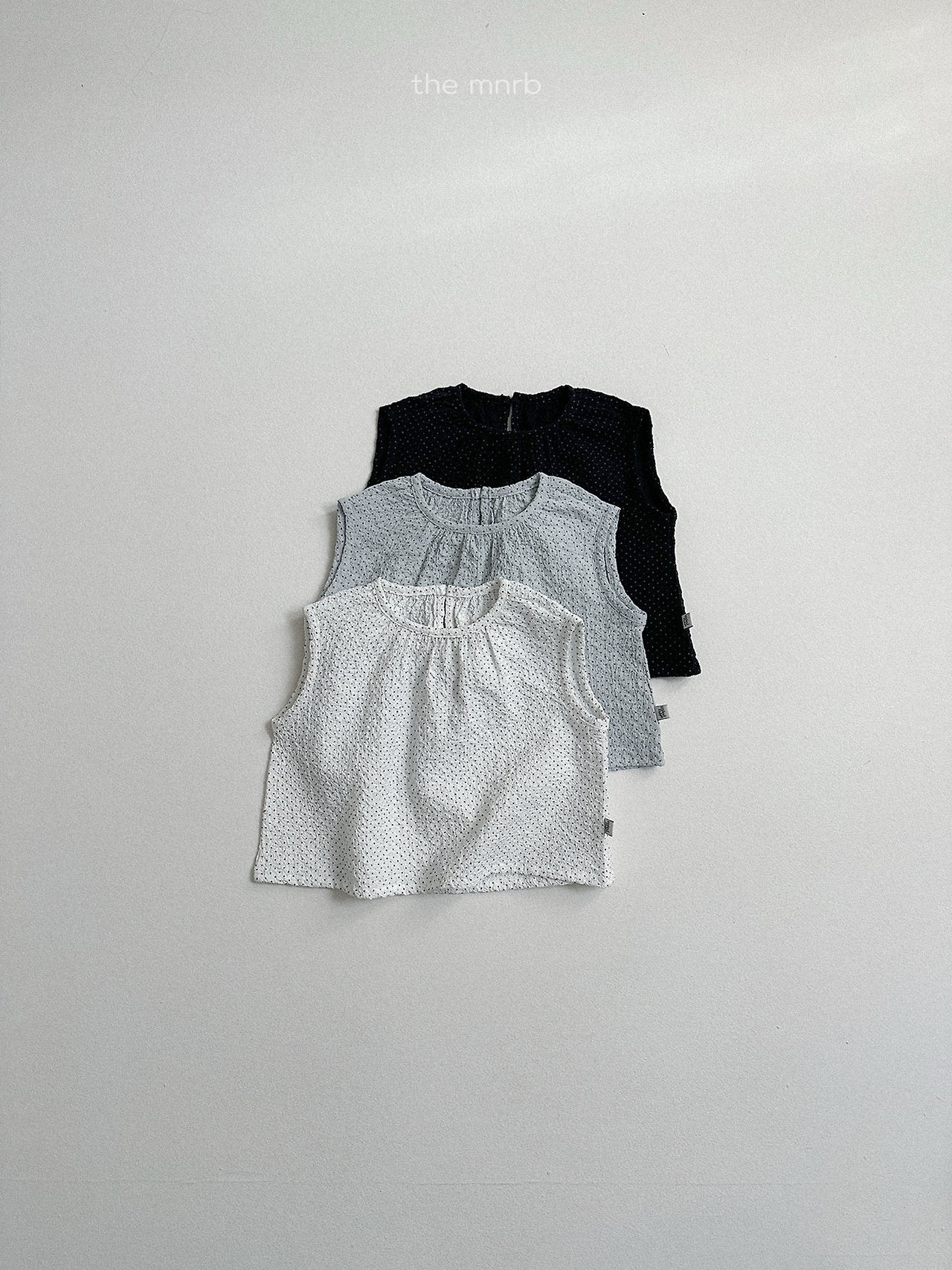 ［minirobe］Dot crinkle blouse