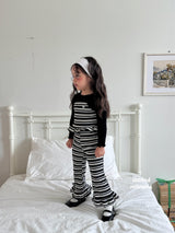 ［second moment］Peanut stripe frill pants