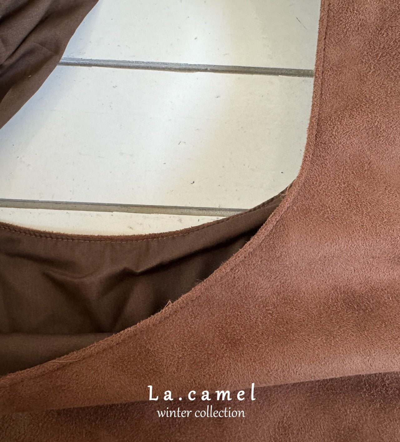 ［La.camel］Suede bag