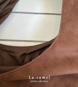 ［La.camel］Suede bag