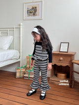 ［second moment］Peanut stripe frill pants