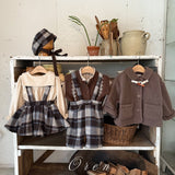 ［OREN］Brunel check suspender half pants