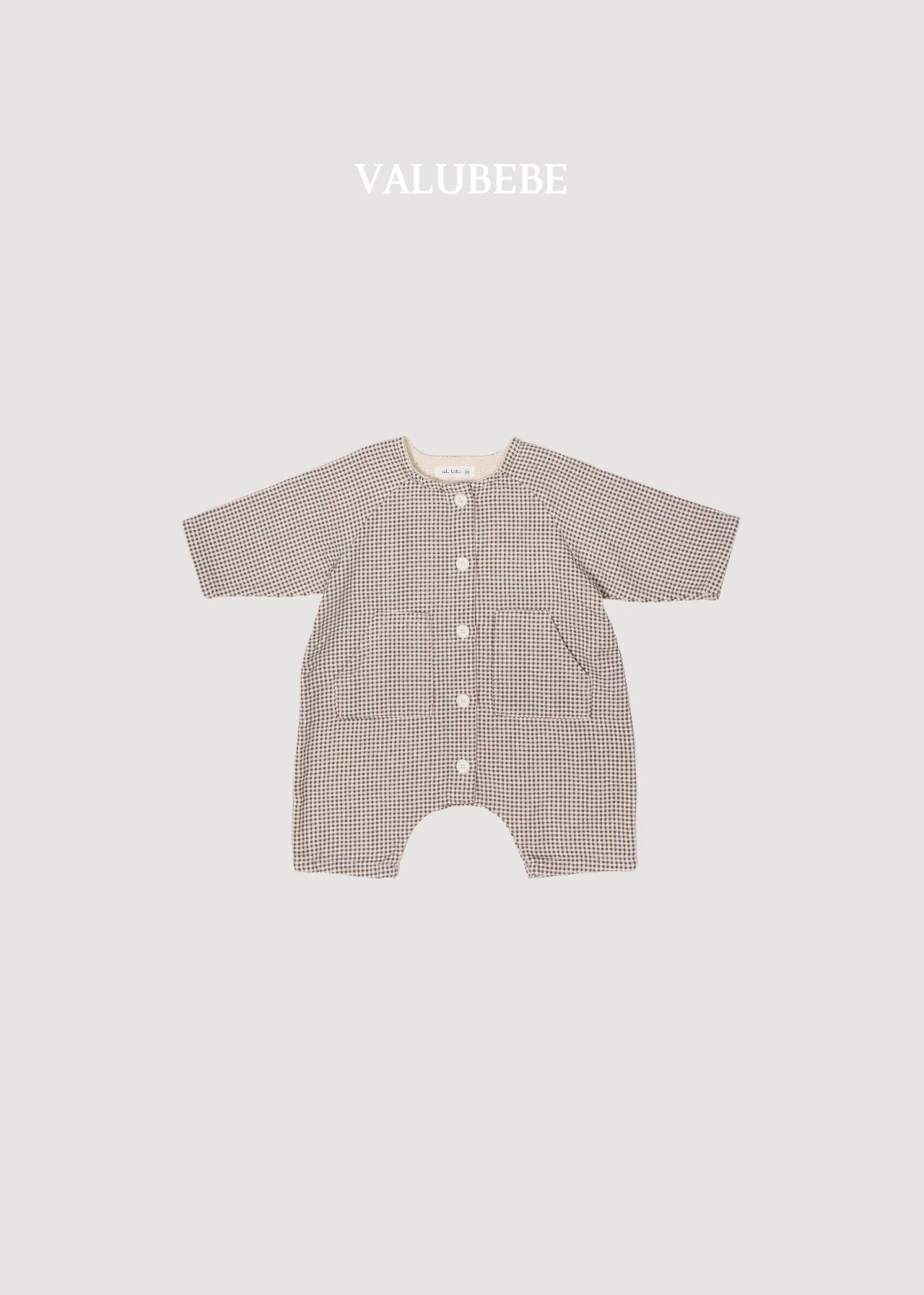 ［valubebe］Mini check rompers