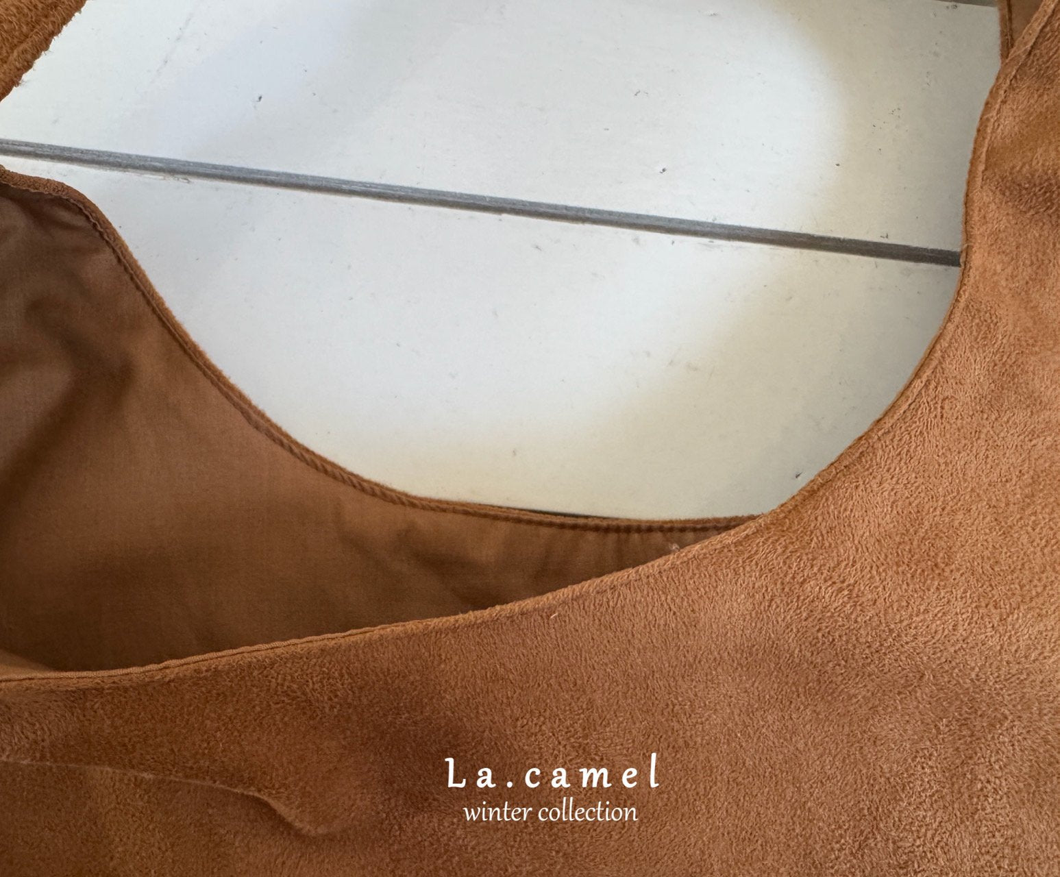 ［La.camel］Suede bag