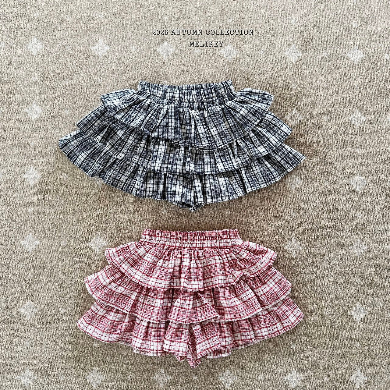 ［Melikey］Ilya check cancan pants