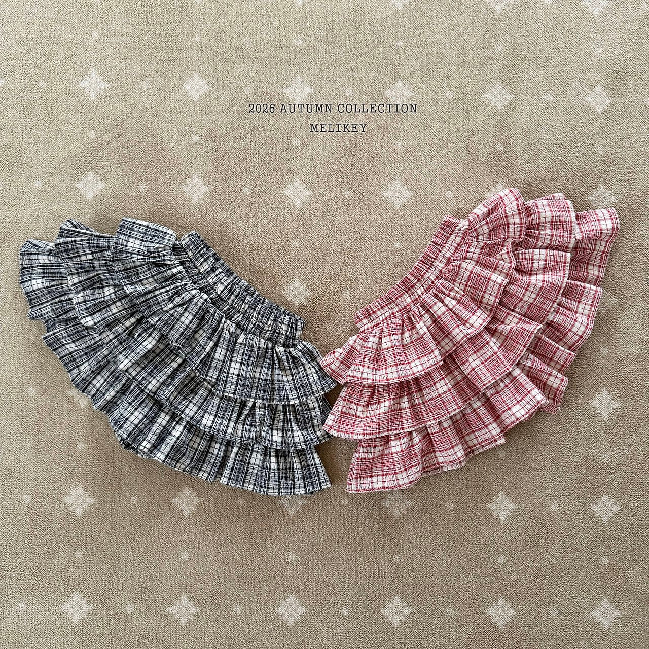 ［Melikey］Ilya check cancan pants