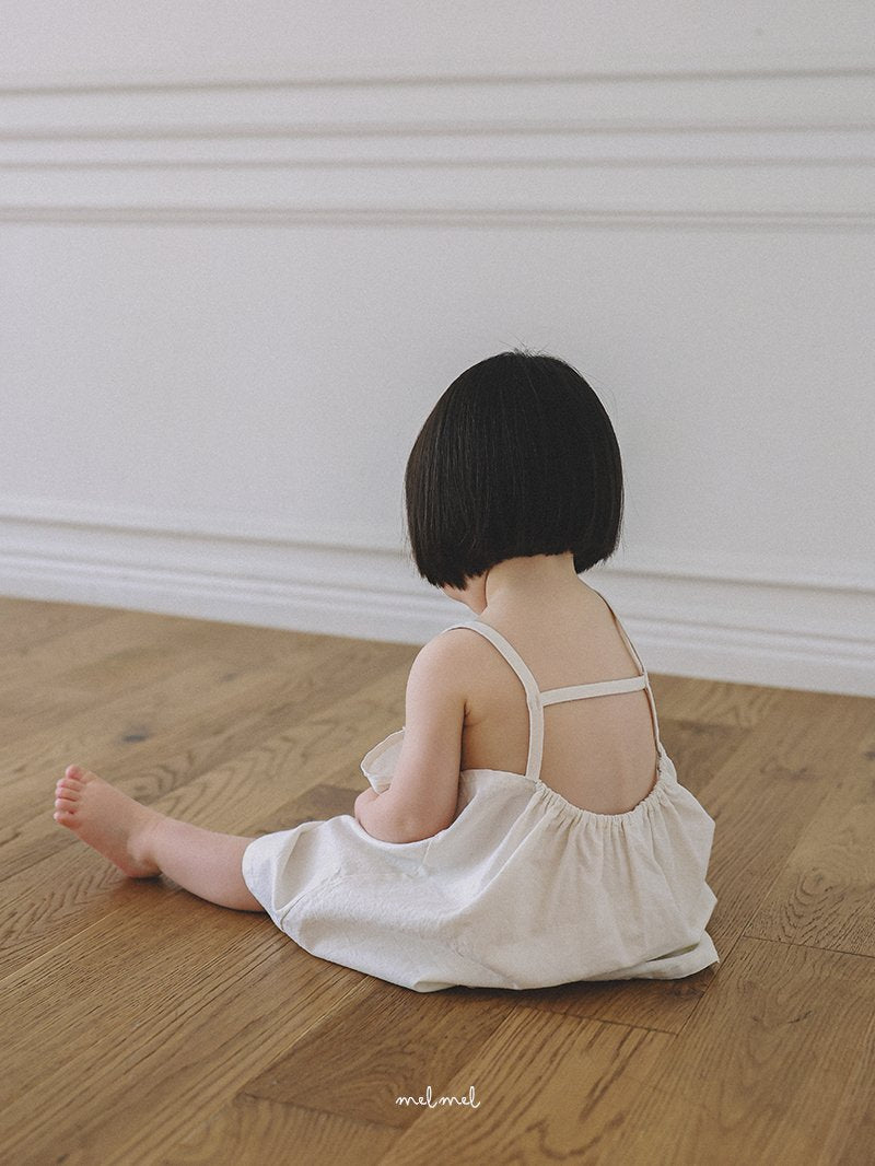 ［melmel］Summer linen one-piece