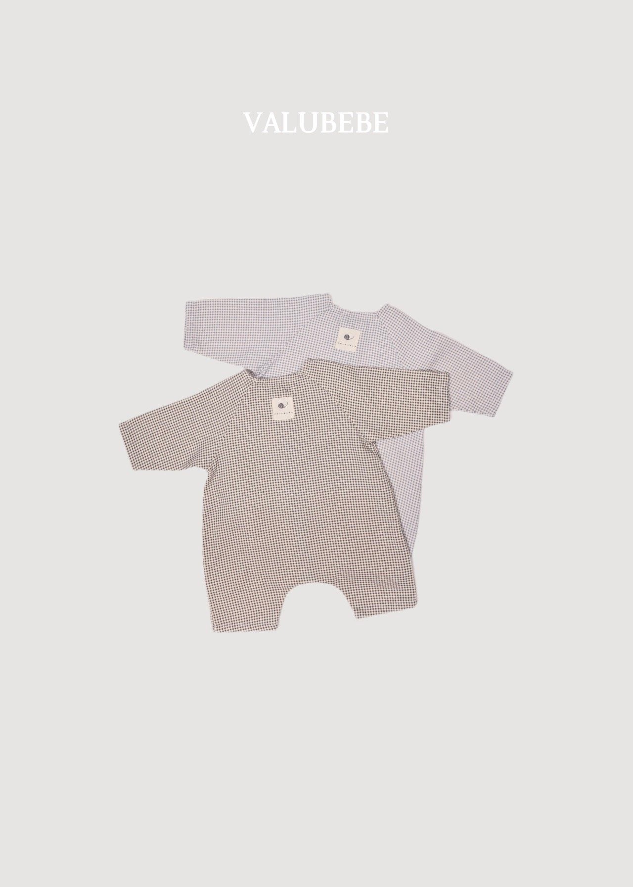 ［valubebe］Mini check rompers