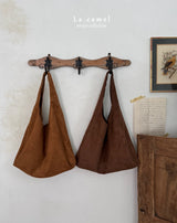 ［La.camel］Suede bag