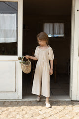 ［perrobebe］Ina check jumpsuit (beige)