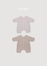 ［valubebe］Mini check rompers