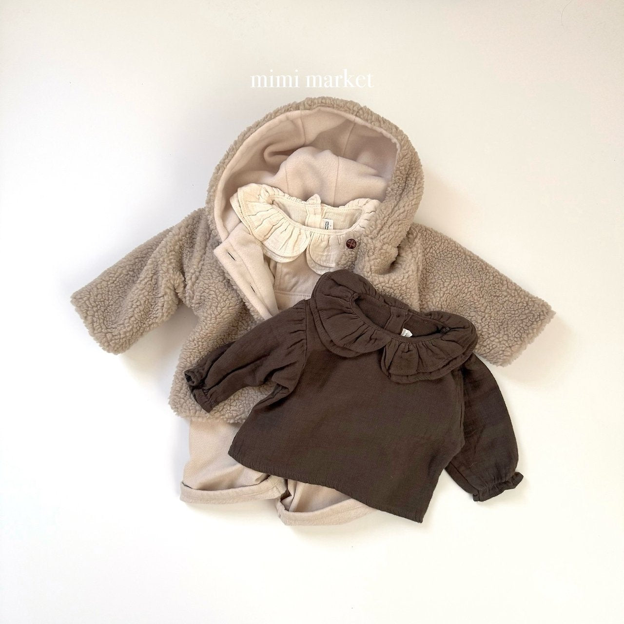 [mimi market] Tuill collar blouse