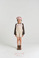 ［jejeunosity］Corduroy berry short overall (flower)