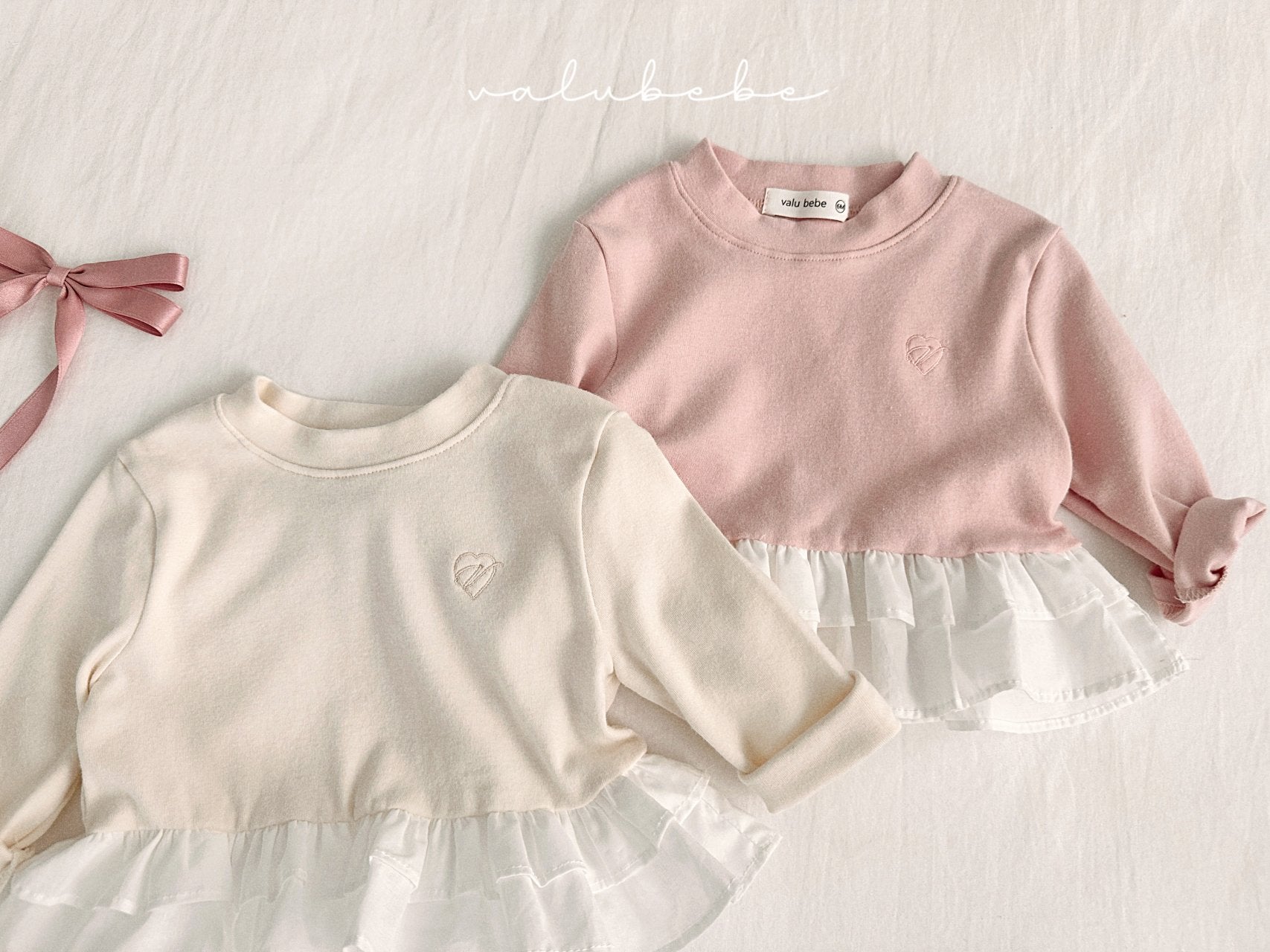 ［valubebe］Shirring cancan tee (baby)