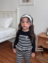 ［second moment］Peanut stripe frill camisole