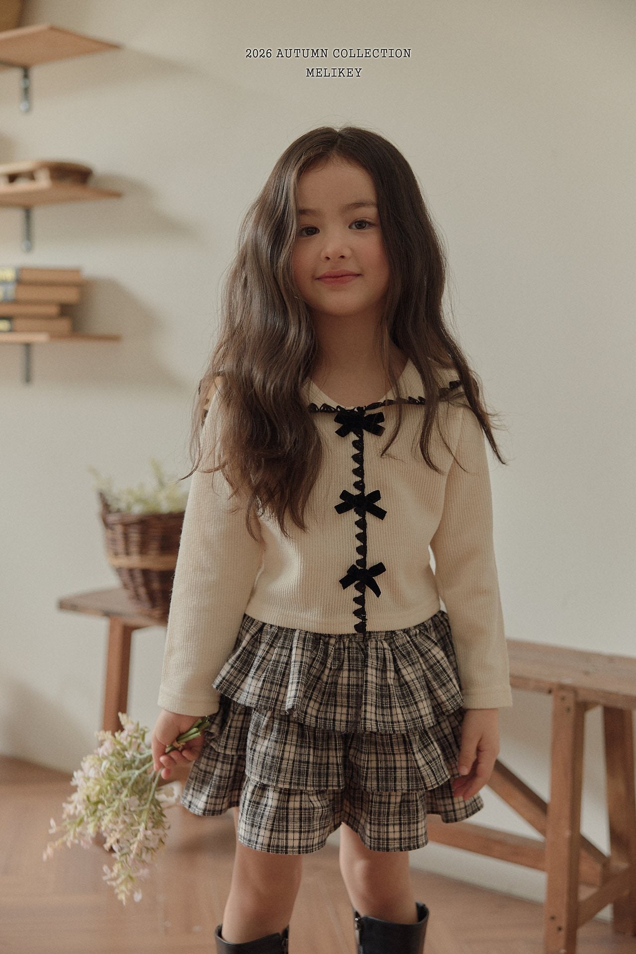 ［Melikey］Ilya check cancan pants