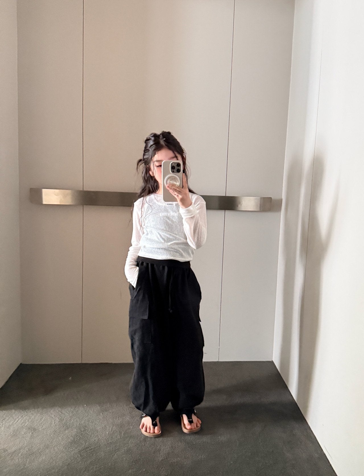 ［comma］See-through label tee