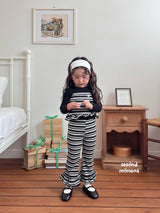 ［second moment］Peanut stripe frill pants