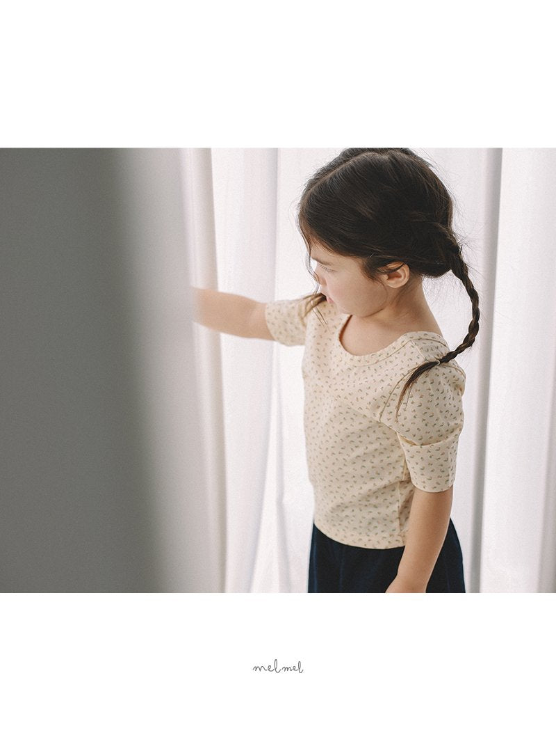 ［melmel］Scoop tee (flower)