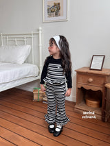 ［second moment］Peanut stripe frill pants