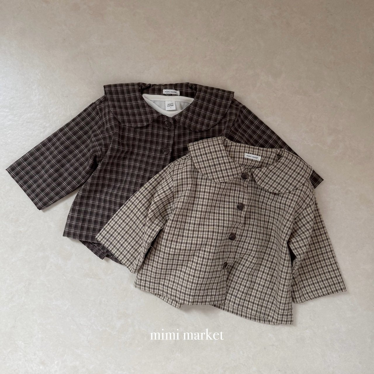 ［mimi market］Rona check sailor coat