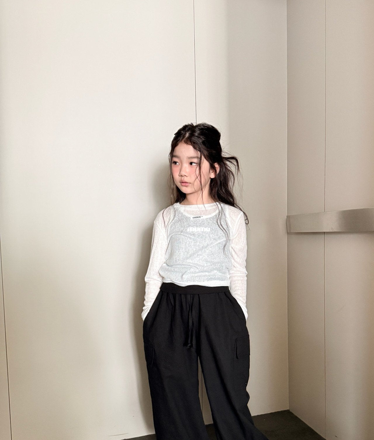 ［comma］See-through label tee