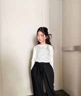 ［comma］See-through label tee