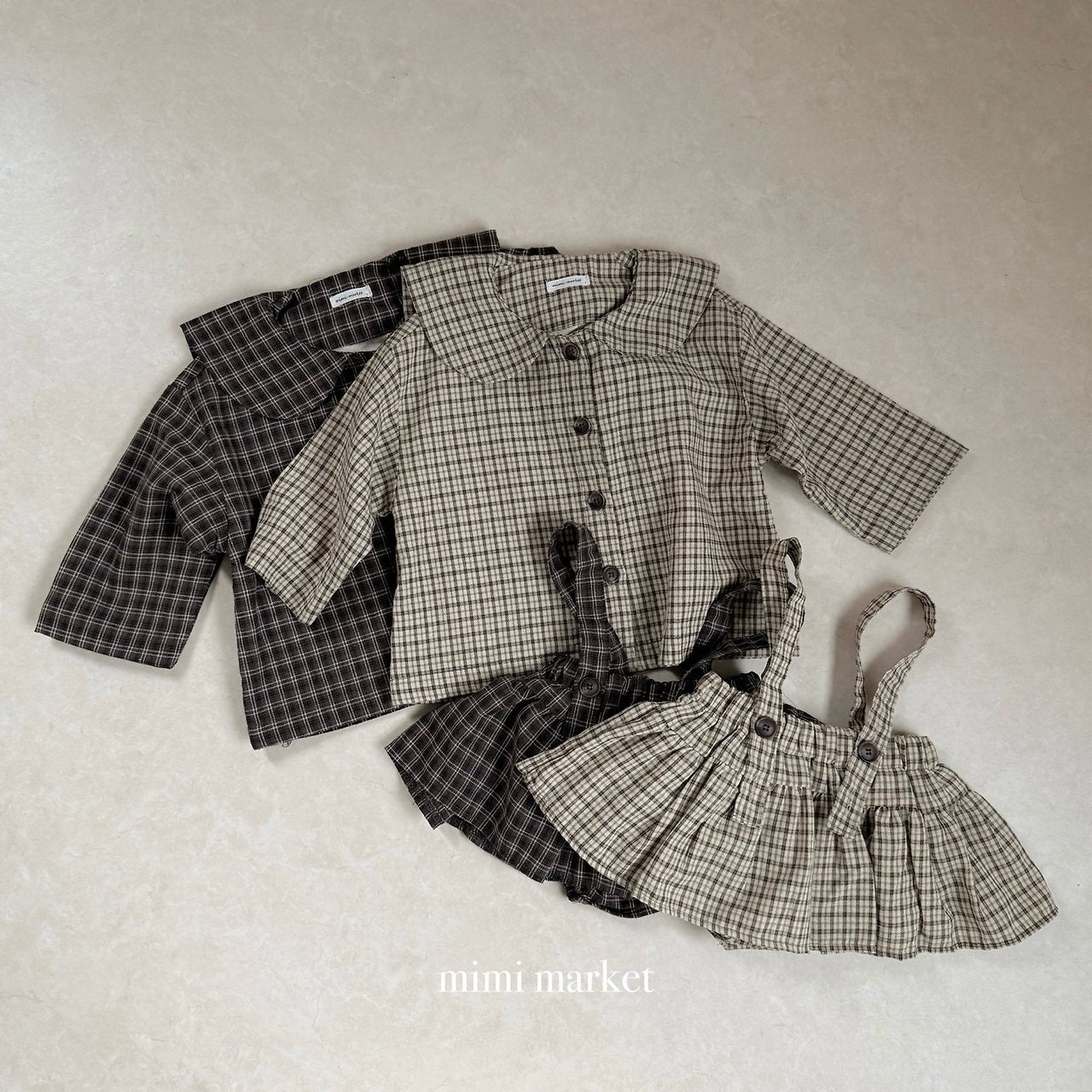 ［mimi market］Rona check sailor coat