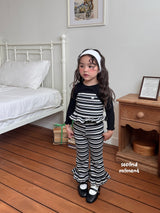 ［second moment］Peanut stripe frill pants