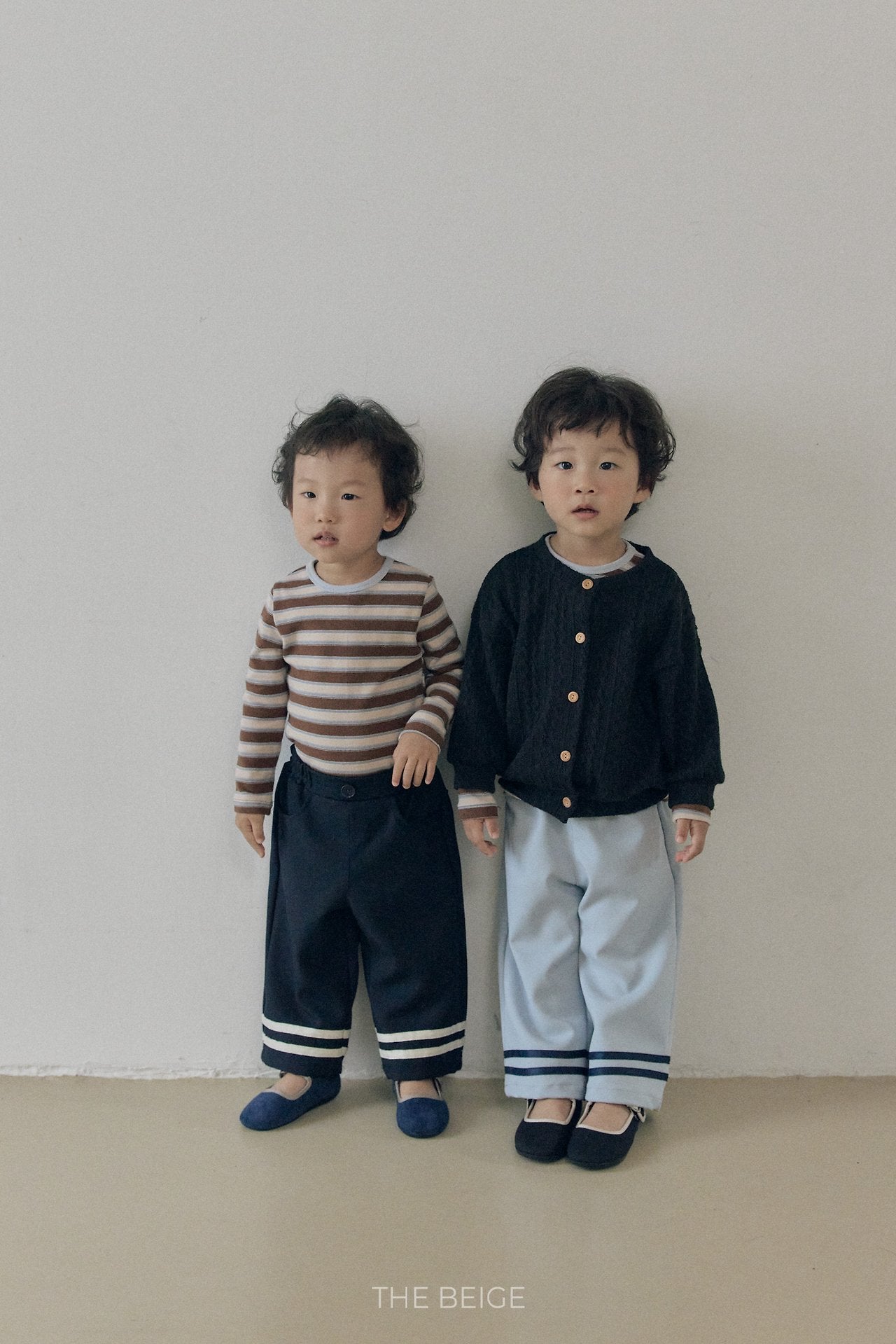 ［The beige］Multi Stripe Tee