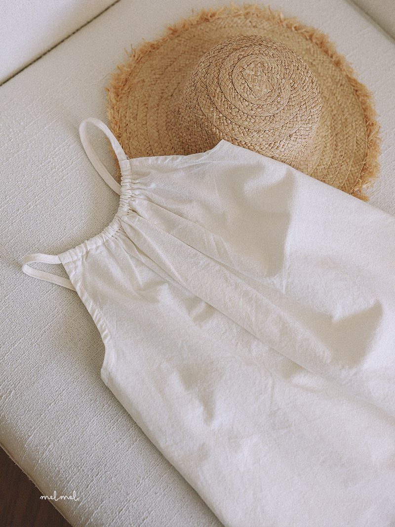 ［melmel］Summer linen one-piece