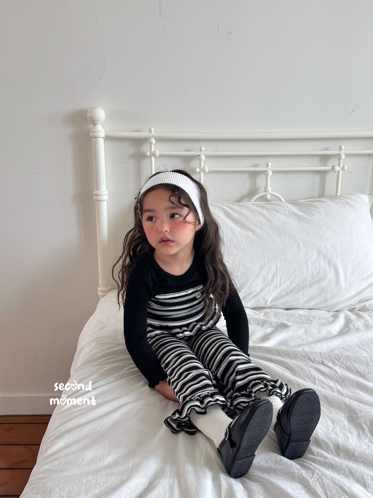 ［second moment］Peanut stripe frill pants