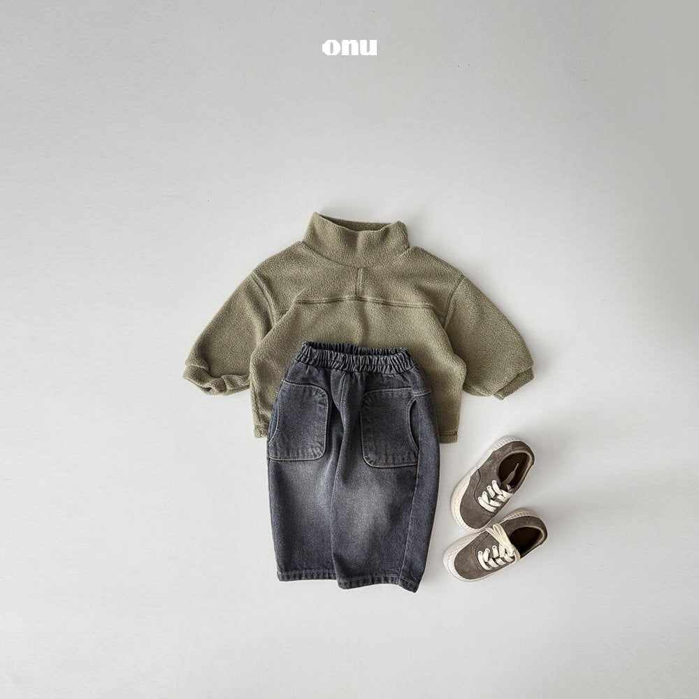 ［onu］Fleece turtleneck tops