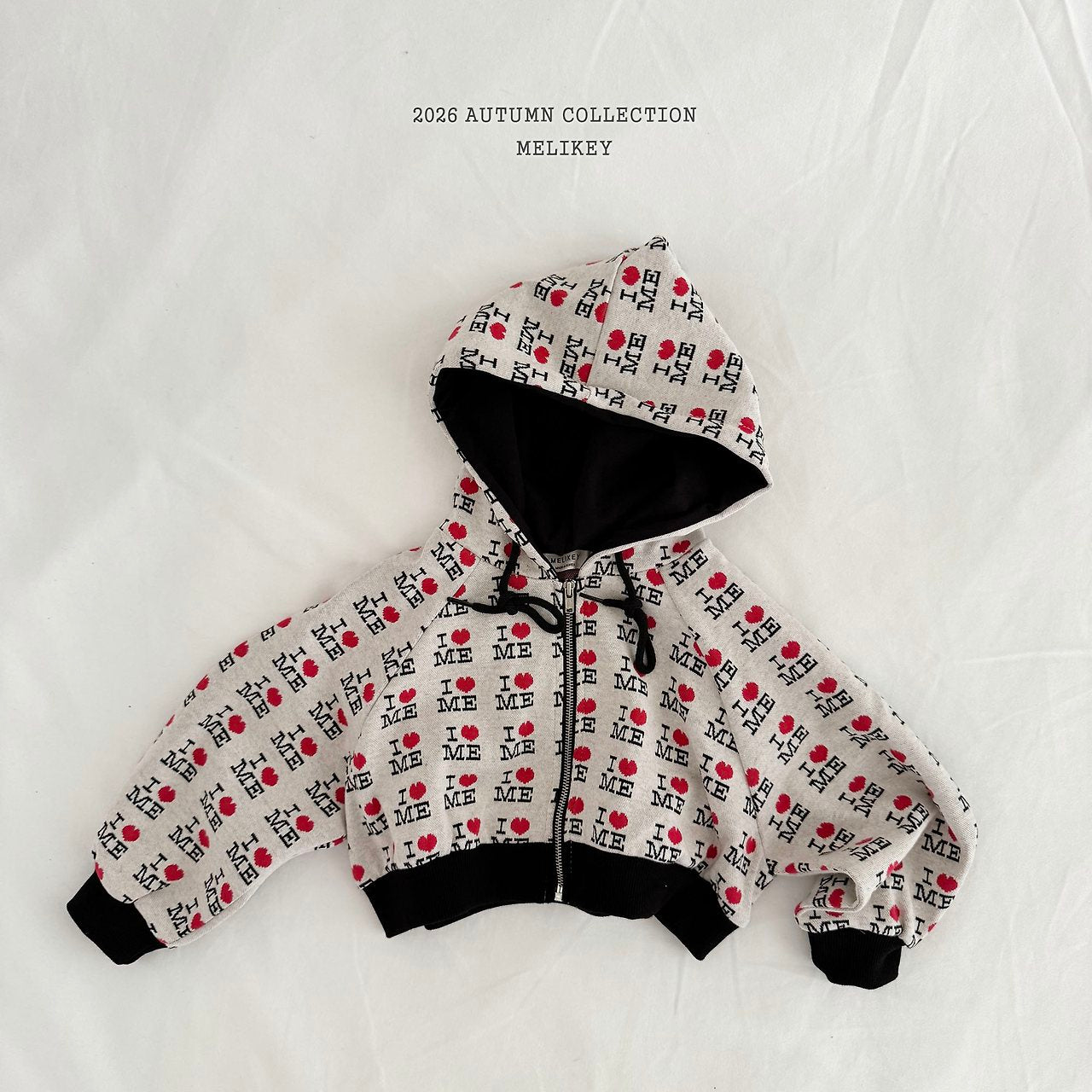 ［Melikey］Love me hood zip up