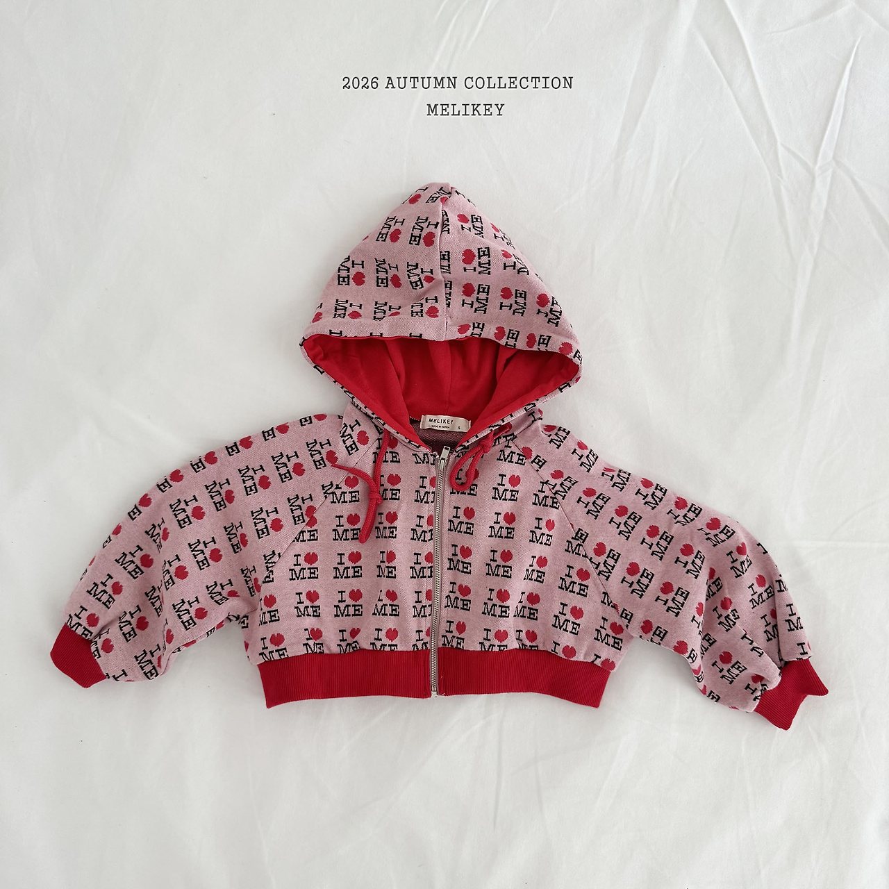 ［Melikey］Love me hood zip up